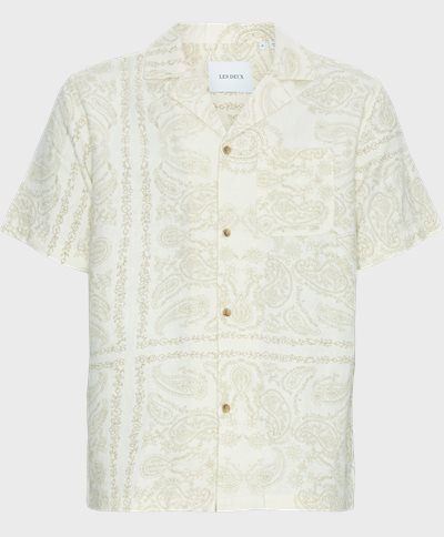 Les Deux Short-sleeved shirts LESLEY PAISLEY SS SHIRT LDM401076 White